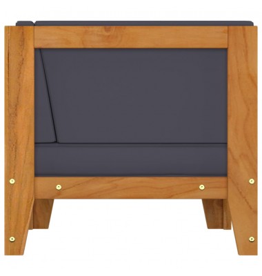  Modulinė kampinė sofa su tamsiai pilkomis pagalvėlėmis, akacija - Moduliniai lauko baldai - 3