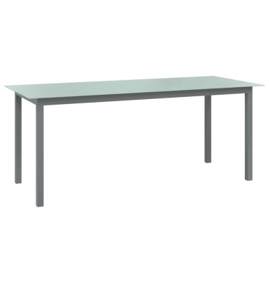  Sodo stalas, šviesiai pilkos, 190x90x74cm, aliuminis, stiklas 