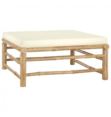  Sodo pakoja su kremine balta pagalvėle, bambukas - Moduliniai lauko baldai - 1