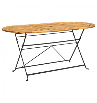  Sodo stalas, 160x85x74cm, akacijos masyvas, ovalo forma - Lauko stalai, staliukai - 1