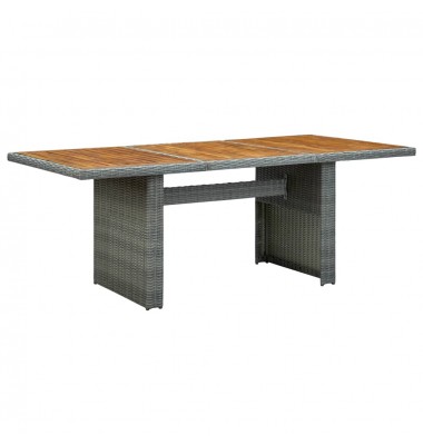  Sodo stalas, šviesiai pilkas, poliratanas ir akacijos masyvas - Lauko stalai, staliukai - 1
