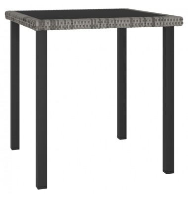  Sodo valgomojo stalas, pilkos spalvos, 70x70x73cm, poliratanas - Lauko stalai, staliukai - 1
