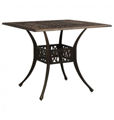  Sodo staliukas, bronzinės spalvos, 90x90x73cm, lietas aliuminis - Lauko stalai, staliukai - 1