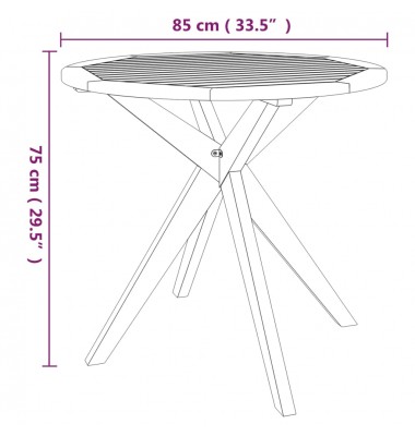  Sodo stalas, 85x85x75cm, akacijos medienos masyvas - Lauko stalai, staliukai - 5