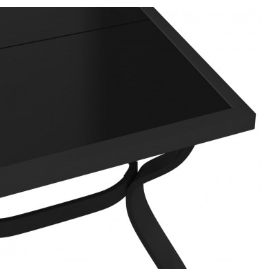  Sodo stalas, juodos spalvos, 140x70x70cm, plienas ir stiklas - Lauko stalai, staliukai - 5