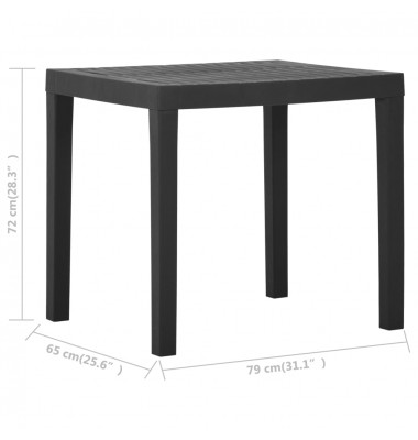  Sodo stalas, pilkos spalvos, 79x65x72cm, plastikas - Lauko stalai, staliukai - 5