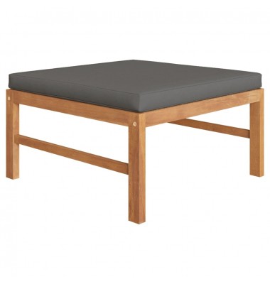  Pakoja su tamsiai pilka pagalvėle, tikmedžio medienos masyvas - Moduliniai lauko baldai - 1