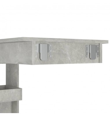  Sieninis baro staliukas, pilkas, 102x45x103,5cm, mediena - Stalai - 8