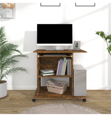  Kompiuterio stalas, dūminio ąžuolo spalvos, 80x50x75cm, mediena - Rašomieji stalai - 1