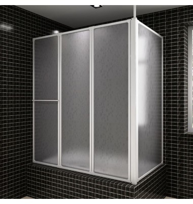 Dušo/vonios sienelė, 70x120x137cm, L formos, 4 plokštės, sulankstoma  - Dušo kabinos, durys - 1