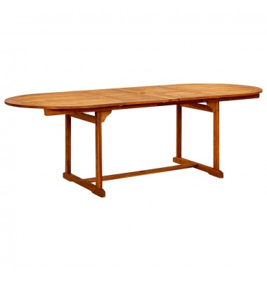  Sodo valgomojo stalas, (160–240)x100x75cm, akacijos masyvas - Lauko stalai, staliukai - 1