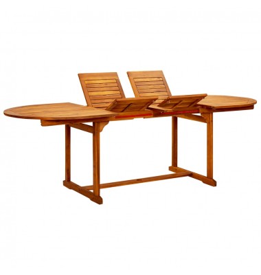  Sodo valgomojo stalas, (160–240)x100x75cm, akacijos masyvas - Lauko stalai, staliukai - 2