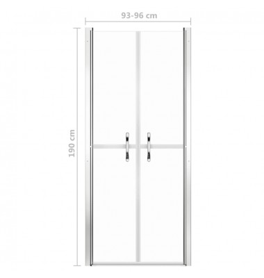  Dušo durys, skaidrios, 96x190cm, ESG - Dušo kabinos, durys - 5