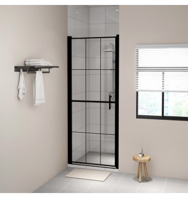  Dušo durys, juodos spalvos, 91x195cm, grūdintas stiklas - Dušo kabinos, durys - 1