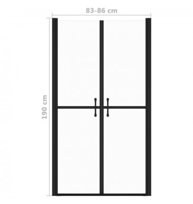  Dušo durys, skaidrios, (83-86)x190cm, ESG - Dušo kabinos, durys - 5