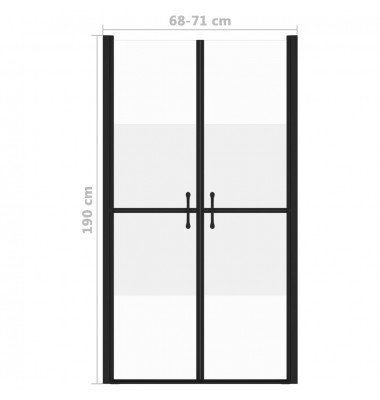  Dušo durys, pusiau matinės, (68-71)x190cm, ESG - Dušo kabinos, durys - 5