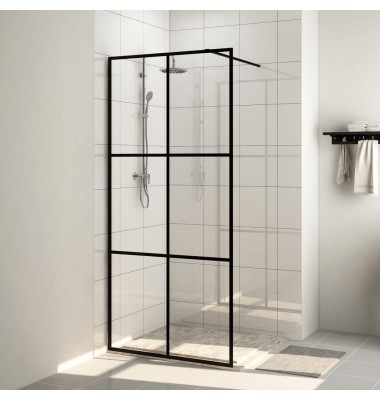  Dušo sienelė su skaidriu ESG stiklu, juodos spalvos, 100x195cm - Dušo sienelės - 1