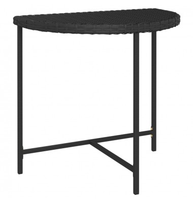  Sodo stalas, juodos spalvos, 80x50x75cm, poliratanas - Lauko stalai, staliukai - 2