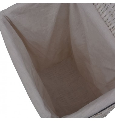  Sudedamas skalbinių krepšys, baltos spalvos, gluosnis - Skalbinių krepšiai - 6