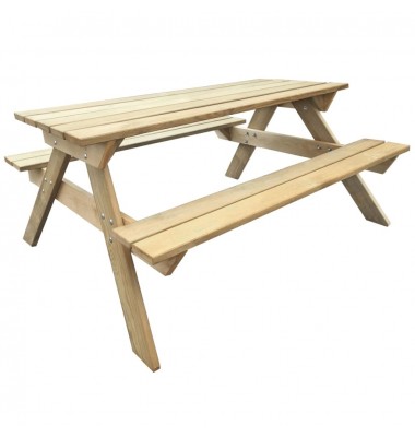  Iškylos stalas, 150x135x71,5cm, mediena - Lauko stalai, staliukai - 1