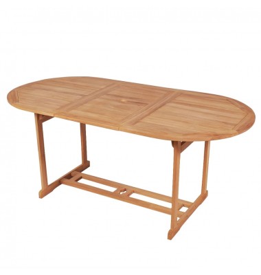  Sodo stalas, tikmedžio medienos masyvas, 180x90x75cm - Lauko stalai, staliukai - 1