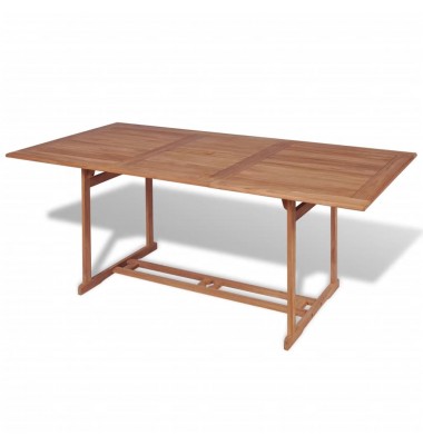  Sodo stalas, tikmedžio medienos masyvas, 180x90x75cm - Lauko stalai, staliukai - 1