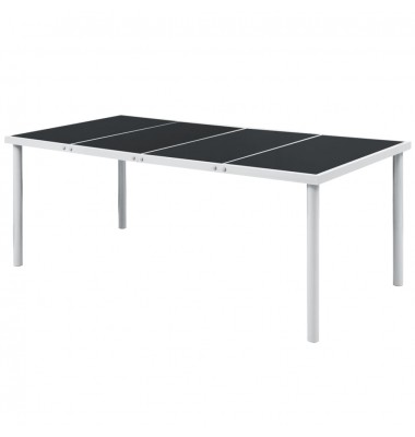  Sodo stalas, juodas, 190x90x74cm, plienas - Lauko stalai, staliukai - 1
