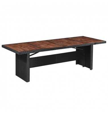  Sodo stalas, 240x90x74cm, poliratanas ir akacijos med. masyvas - Lauko stalai, staliukai - 1