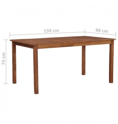  Sodo stalas, 150x90x74cm, akacijos medienos masyvas - Lauko stalai, staliukai - 5