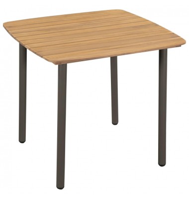  Sodo stalas, 80x80x72cm, akacijos medienos masyvas ir plienas - Lauko stalai, staliukai - 1