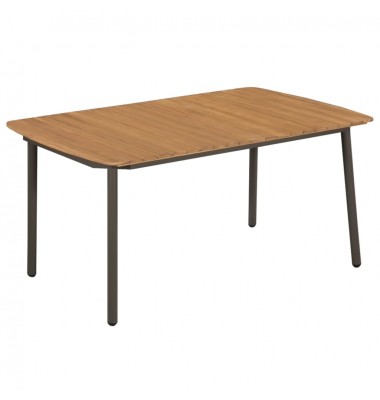  Sodo stalas, 150x90x72cm, akacijos med. mas. ir plienas  - Lauko stalai, staliukai - 1