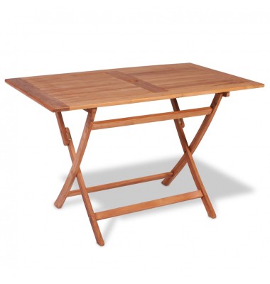  Sulankstomas sodo stalas, 120x70x75cm, tikmedžio med. masyvas - Lauko stalai, staliukai - 1
