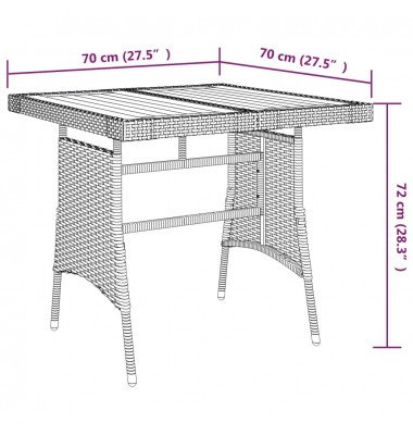  Lauko valgomojo baldų komplektas, 3 dalių, pilkas, poliratanas - Lauko baldų komplektai - 9