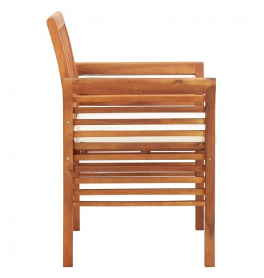  Sodo valgomojo kėdės su pagalvėlėmis, 4vnt., akacijos masyvas - Lauko kėdės - 4