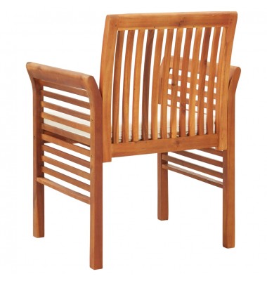  Sodo valgomojo kėdės su pagalvėlėmis, 4vnt., akacijos masyvas - Lauko kėdės - 5
