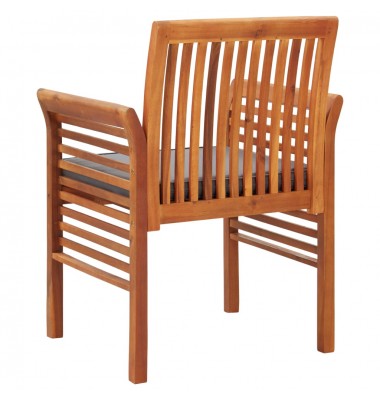  Sodo valgomojo kėdės su pagalvėlėmis, 4vnt., akacijos masyvas - Lauko kėdės - 5