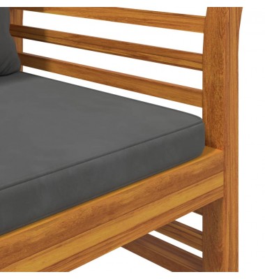  Sodo komplektas su pilkomis pagalvėlėmis, 2 dalių, mediena - Lauko baldų komplektai - 8