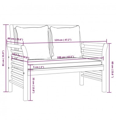  Sodo komplektas su pilkomis pagalvėlėmis, 2 dalių, mediena - Lauko baldų komplektai - 10