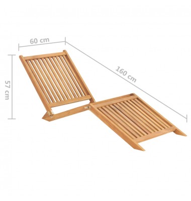  Saulės gultas, tikmedžio medienos masyvas - Gultai, šezlongai - 8