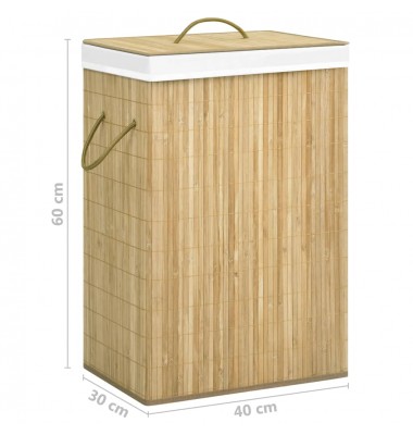  Skalbinių krepšys, bambukas, 72l - Skalbinių krepšiai - 9