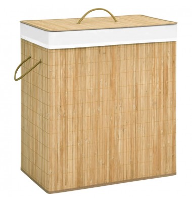  Skalbinių krepšys, bambukas, 100l - Skalbinių krepšiai - 1
