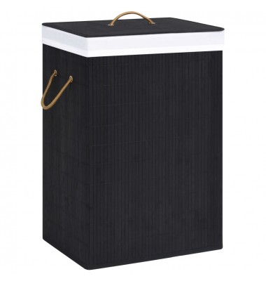  Skalbinių krepšys, juodos spalvos, bambukas - Skalbinių krepšiai - 1