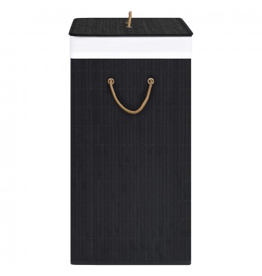  Skalbinių krepšys, juodos spalvos, bambukas, 83l - Skalbinių krepšiai - 5
