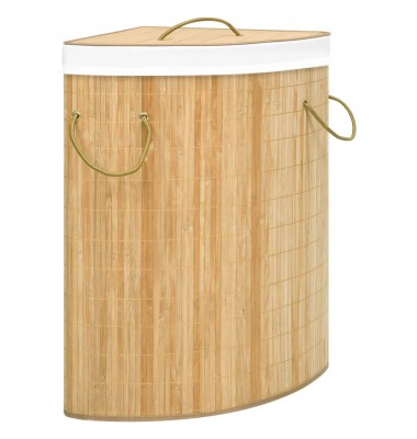  Kampinis skalbinių krepšys, bambukas, 60l