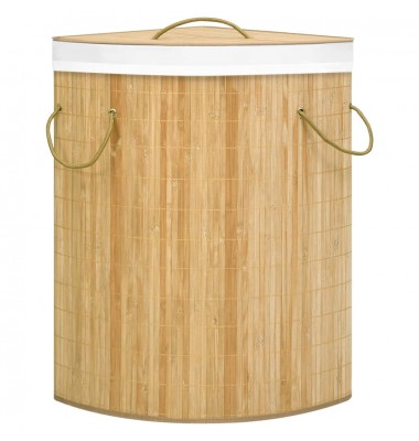  Kampinis skalbinių krepšys, bambukas, 60l - Skalbinių krepšiai - 3