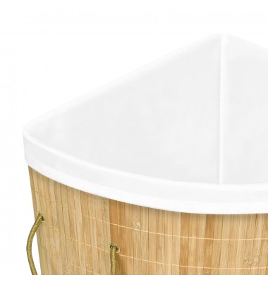  Kampinis skalbinių krepšys, bambukas, 60l - Skalbinių krepšiai - 5