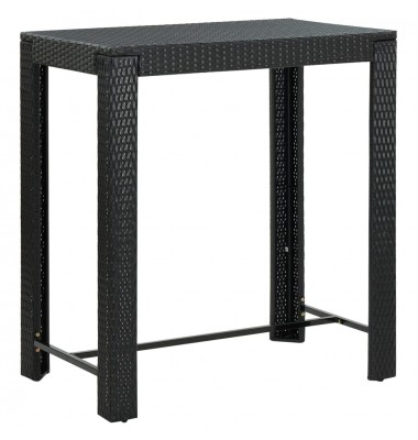  Sodo baro staliukas, juodas, 100x60,5x110,5cm, poliratanas - Lauko stalai, staliukai - 1