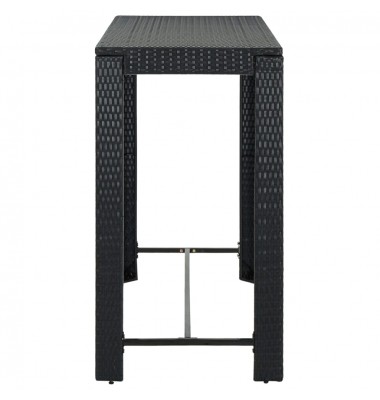  Sodo baro staliukas, juodas, 140,5x60,5x110,5cm, poliratanas - Lauko stalai, staliukai - 3