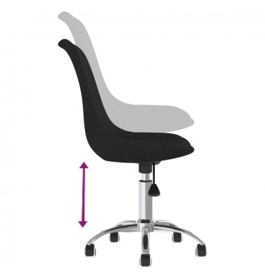  Pasukama biuro kėdė, juodos spalvos, audinys - Biuro kėdės - 6