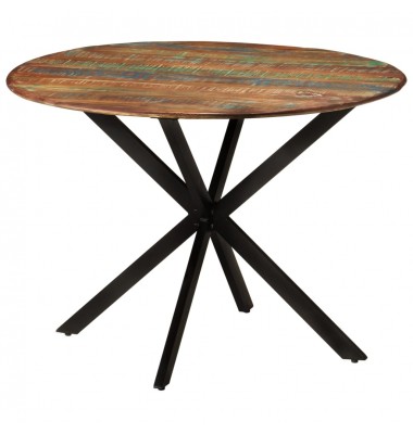  Valgomojo stalas, 110x78cm, perdirbta mediena ir plienas